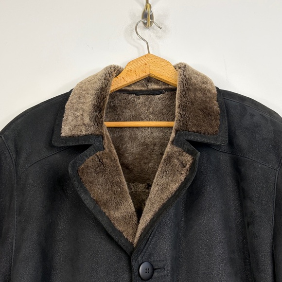 Vintage Danier Couture Shearling Coat Mens Small Brown Leather Sheepskin Jacket - Picture 5 of 15